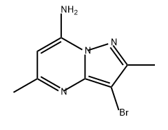 Pyrazolo[1,5-a]pyrimidin-7-amine, 3-bromo-2,5-dimethyl- Struktur