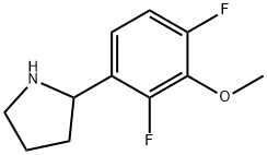 2-(2,4-difluoro-3-methoxyphenyl)pyrrolidine Struktur