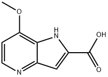 1H-Pyrrolo[3,2-b]pyridine-2-carboxylic acid, 7-methoxy- Struktur