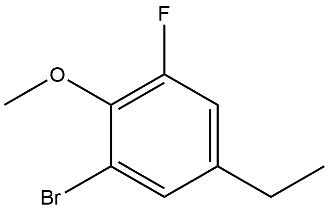 1-bromo-5-ethyl-3-fluoro-2-methoxybenzene Struktur