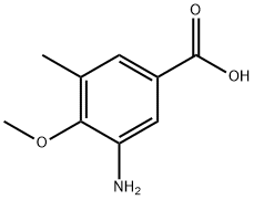 3-Amino-4-methoxy-5-methyl-benzoic acid Struktur