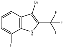 3-Bromo-7-fluoro-2-(trifluoromethyl)indole Struktur