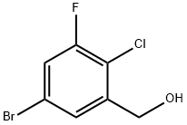 5-Bromo-2-chloro-3-fluorobenzenemethanol Struktur