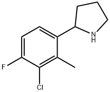 Pyrrolidine, 2-(3-chloro-4-fluoro-2-methylphenyl)- Struktur