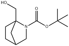 2-Azabicyclo[2.2.1]heptane-2-carboxylic acid, 1-(hydroxymethyl)-, 1,1-dimethylethyl ester Struktur