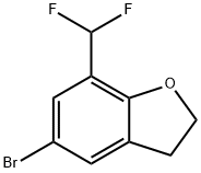 5-Bromo-7-(difluoromethyl)-2,3-dihydro-1-benzofuran Struktur