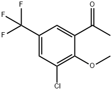 Ethanone, 1-[3-chloro-2-methoxy-5-(trifluoromethyl)phenyl]- Struktur