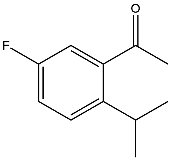 1-[5-Fluoro-2-(1-methylethyl)phenyl]ethanone Struktur