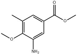 3-Amino-4-methoxy-5-methyl-benzoic acid methyl ester Struktur