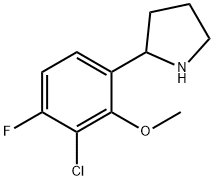 2-(3-chloro-4-fluoro-2-methoxyphenyl)pyrrolidine Struktur