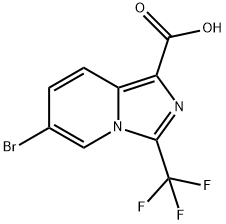 6-Bromo-3-(trifluoromethyl)imidazo[1,5-A]pyridine-1-carboxylic acid Struktur