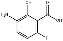 3-Amino-6-fluoro-2-hydroxybenzoic acid Struktur