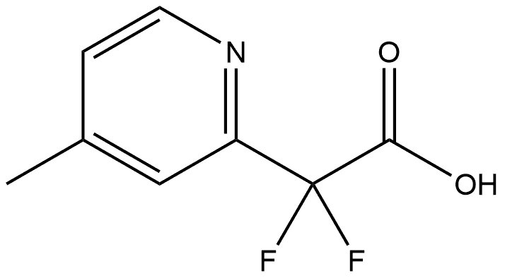 2，2-difluoro-2-(4-methylpyridin-2-yl)acetic acid Struktur