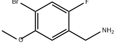 1-(4-bromo-2-fluoro-5-methoxyphenyl)methanami
ne hydrochloride Struktur