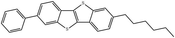 2-Hexyl-7-phenyl[1]benzothieno[3,2-b][1]benzothiophene Struktur