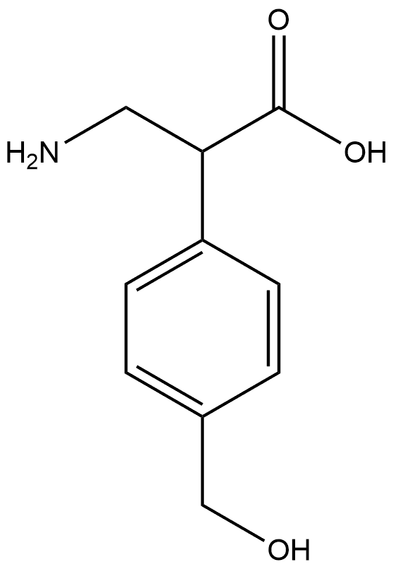 Benzeneacetic acid, α-(aminomethyl)-4-(hydroxymethyl)- Struktur