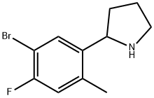 2-(5-bromo-4-fluoro-2-methylphenyl)pyrrolidine Struktur