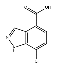 1H-Indazole-4-carboxylic acid, 7-chloro- Struktur