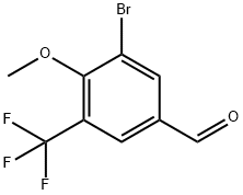 3-Bromo-4-methoxy-5-(trifluoromethyl)benzaldehyde Struktur