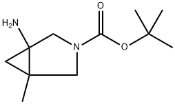 TERT-BUTYL 1-AMINO-5-METHYL-3-AZABICYCLO[3.1.0]HEXANE-3-CARBOXYLATE Struktur