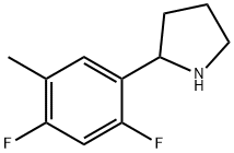 2-(2,4-difluoro-5-methylphenyl)pyrrolidine Struktur