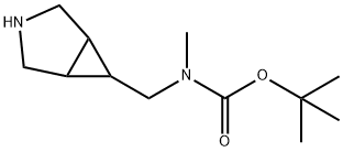 Carbamic acid, N-(3-azabicyclo[3.1.0]hex-6-ylmethyl)-N-methyl-, 1,1-dimethylethyl ester Struktur