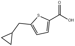 2-Thiophenecarboxylic acid, 5-(cyclopropylmethyl)- Struktur