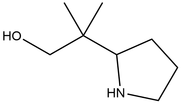 2-methyl-2-(pyrrolidin-2-yl)propan-1-ol Struktur