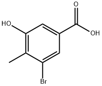 Benzoic acid, 3-bromo-5-hydroxy-4-methyl- Struktur