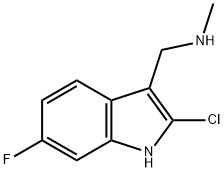 1H-Indole-3-methanamine, 2-chloro-6-fluoro-N-methyl- Struktur