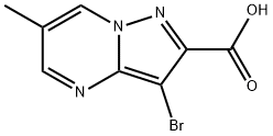 3-bromo-6-methylpyrazolo[1,5-a]pyrimidine-2-car
boxylic acid Struktur