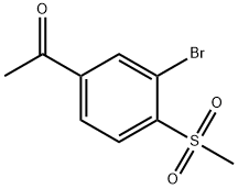 3’-Bromo-4’-(methylsulphonyl)acetophenone Struktur