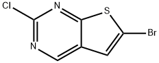 Thieno[2,3-d]pyrimidine, 6-bromo-2-chloro- Struktur