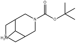 1,1-Dimethylethyl 9-amino-3-thia-7-azabicyclo[3.3.1]nonane-7-carboxylate Struktur