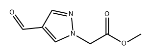 1H-Pyrazole-1-acetic acid, 4-formyl-, methyl ester Struktur