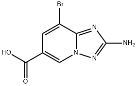 2-amino-8-bromo-[1,2,4]triazolo[1,5-a]pyridine-6-carboxylic acid Struktur