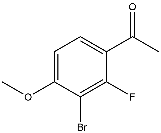 1-(3-Bromo-2-fluoro-4-methoxyphenyl)ethanone Struktur