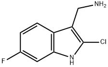 1H-Indole-3-methanamine, 2-chloro-6-fluoro- Struktur