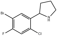 2-(5-bromo-2-chloro-4-fluorophenyl)pyrrolidine Struktur