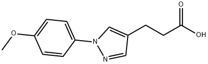 JR-14136, 3-(1-(4-Methoxyphenyl)-1H-pyrazol-4-yl)propanoic acid, 97% Struktur