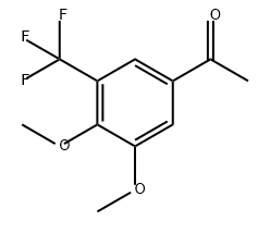 Ethanone, 1-[3,4-dimethoxy-5-(trifluoromethyl)phenyl]- Struktur