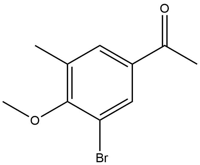 1-(3-Bromo-4-methoxy-5-methyl-phenyl)-ethanone Struktur