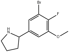 2-(3-bromo-4-fluoro-5-methoxyphenyl)pyrrolidine Struktur