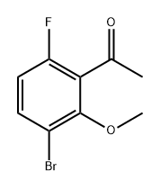 Ethanone, 1-(3-bromo-6-fluoro-2-methoxyphenyl)- Struktur