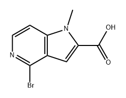 1H-Pyrrolo[3,2-c]pyridine-2-carboxylic acid, 4-bromo-1-methyl- Struktur