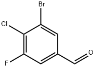 Benzaldehyde, 3-bromo-4-chloro-5-fluoro- Struktur