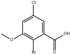 Benzoic acid, 2-bromo-5-chloro-3-methoxy- Struktur