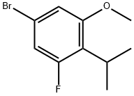 Benzene, 5-bromo-1-fluoro-3-methoxy-2-(1-methylethyl)- Struktur