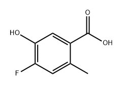 Benzoic acid, 4-fluoro-5-hydroxy-2-methyl- Struktur