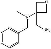 3-Oxetanemethanamine, 3-[methyl(phenylmethyl)amino]- Struktur